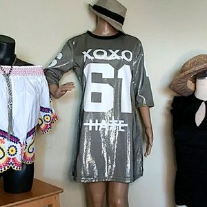 Endless Rose metallic shirt dress.